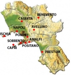 Map of campania
