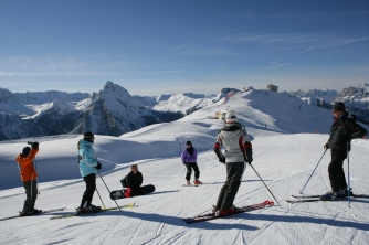 Skiing Dolomites Italy